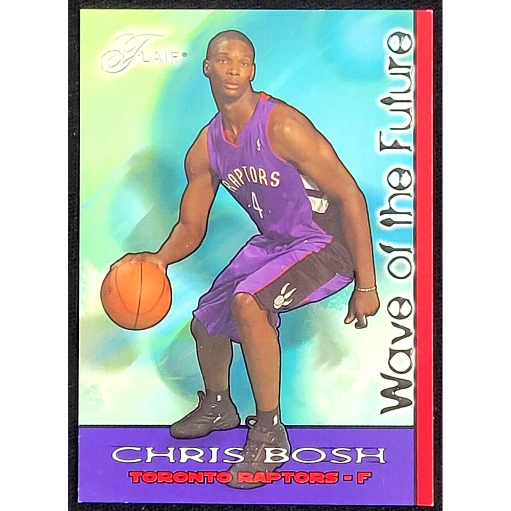 2003-04 FLAIR CHRIS BOSH ROOKIE RC WAVE OF THE FUTURE INSERT